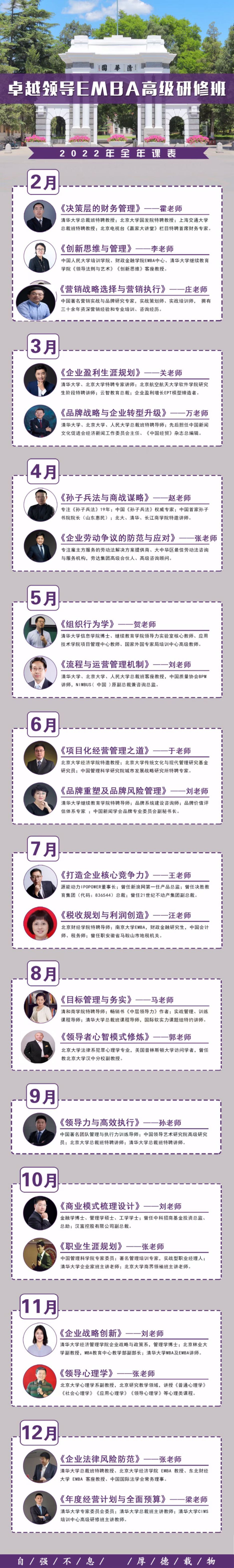 2022年42期全年卓越領(lǐng)導(dǎo)EMBA高級(jí)研修班課程安排表